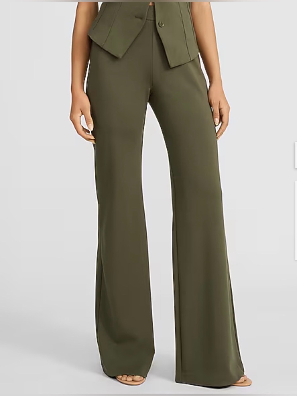 Express Pull-on Signature Ponte High Waisted Flare Trouser